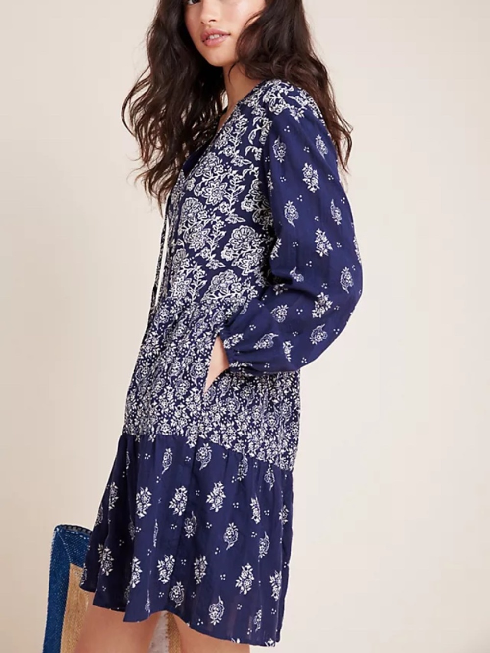 Maeve Carlita Tiered Tunic Dress - size M